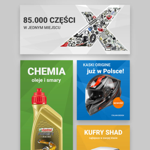 Bannery dla sklepu internetowego Motor-x.pl